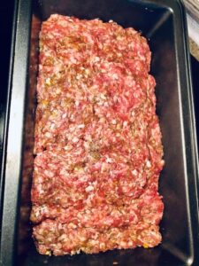 Donair meat in loaf pan